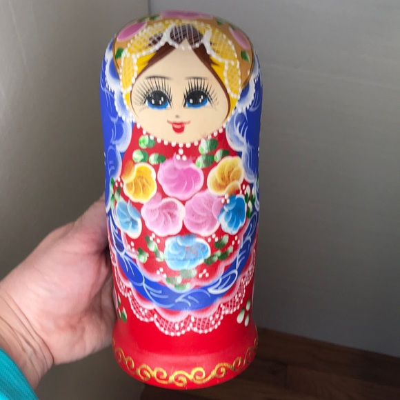 Russian Nesting Dolls Matryoshka (7 piece set) wooden hand painted - Picture 2 of 16